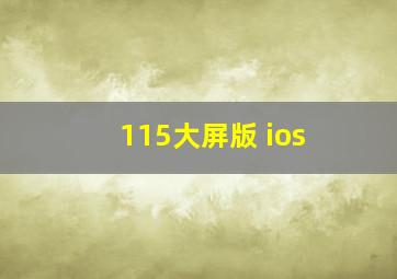 115大屏版 ios